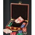 Poker Gift Set in Wood Case w/ Handle
